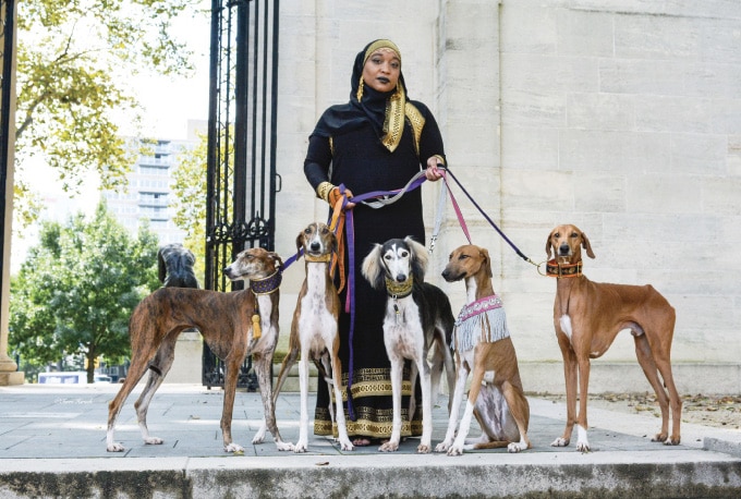 Aliya Taylor with her dogs