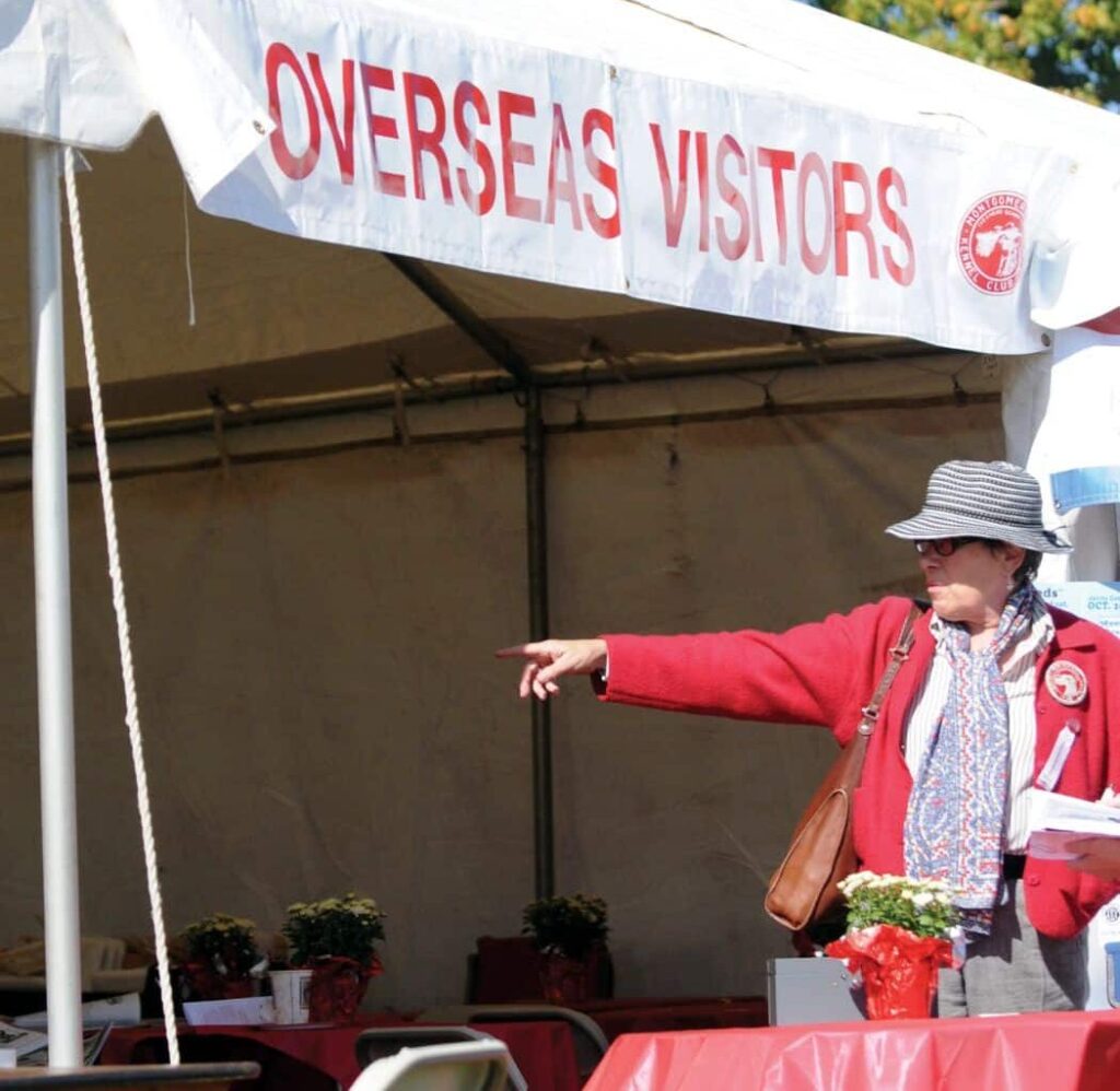 The overseas visitors tent
