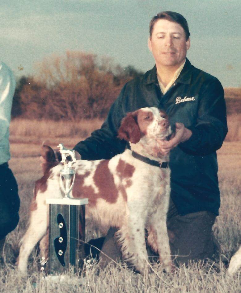 ABC National Specialty Best of Breed Winner, NFC/DC Pacolet Cheyenne Sam with Field Trainer, Delmar Smith, in 1971.
