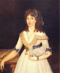 Havanese History: “Portrait of a Young Woman” painted by Vincente Escobar (1757-1854), a Cuban portrait painter, shows a young woman holding a Blanquito de la Habana. The original painting is in the archives of the Salas del Museo National de Cuba in Havana.