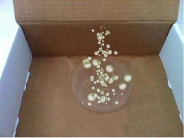 Figure 4. Scent picture after the plastic container is removed: Odor molecules from container and food are still present.