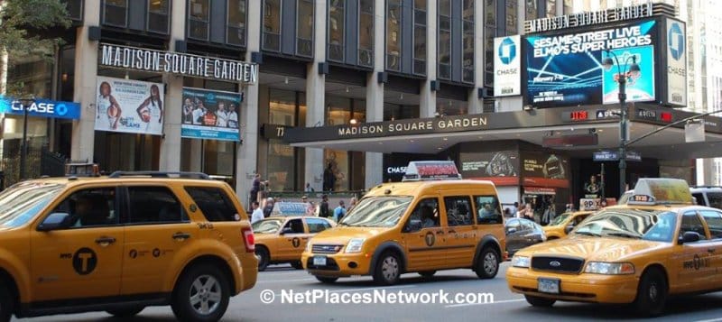 taxi cabs at madison square garden